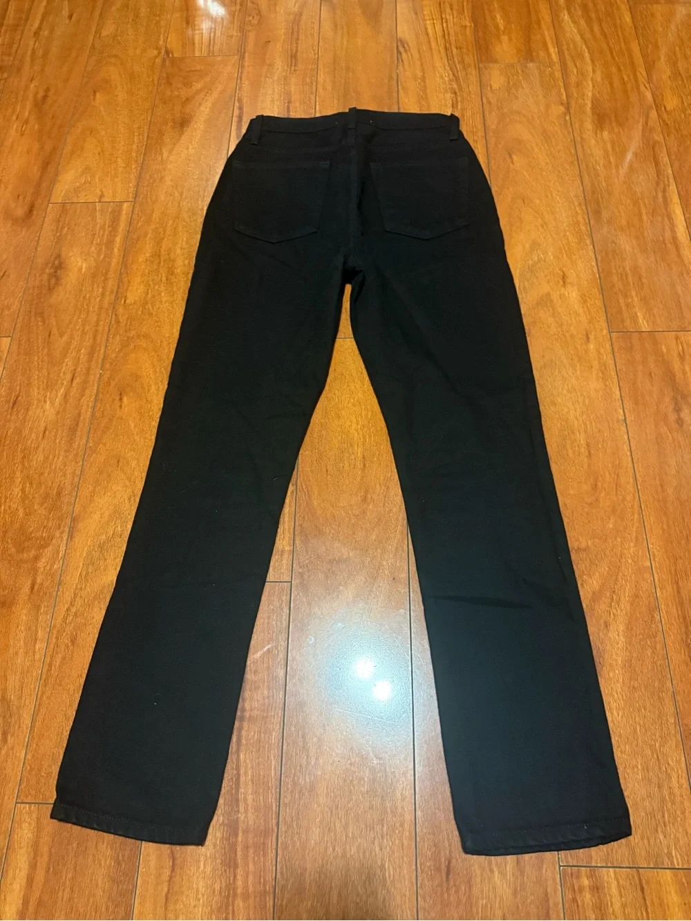 Reformation Black Straight-Leg Jeans